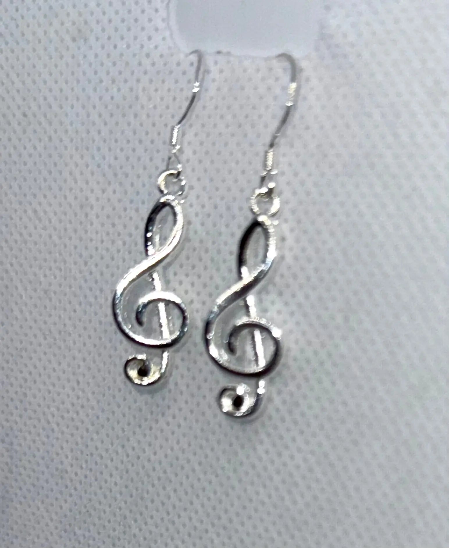 100% 925 Sterling Silver Earring Vintage musical note Long Dangle Earrings For Women music note Generic