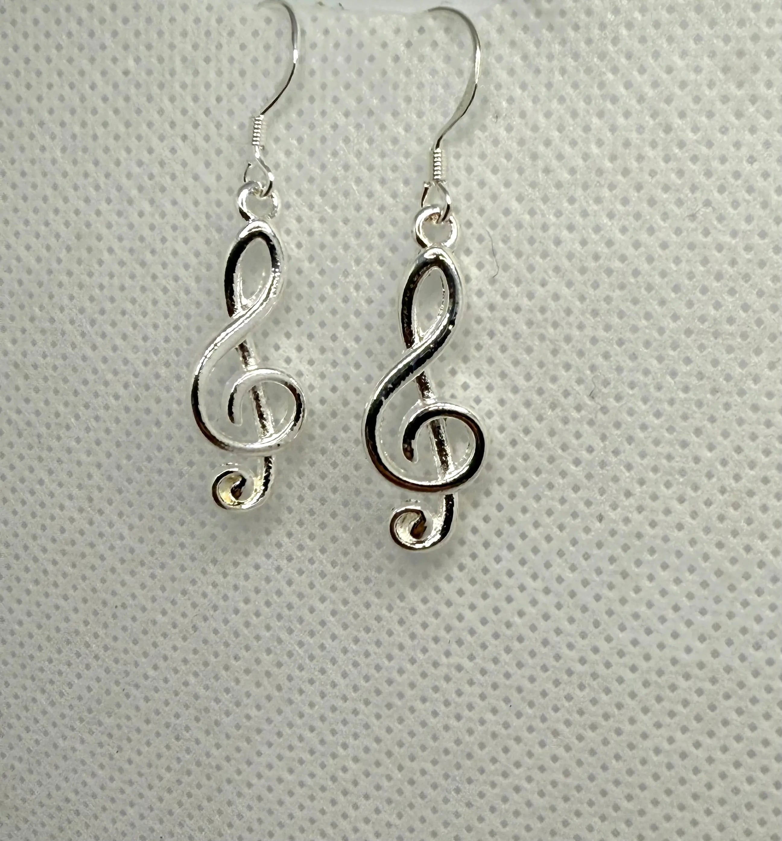 100% 925 Sterling Silver Earring Vintage musical note Long Dangle Earrings For Women music note Generic