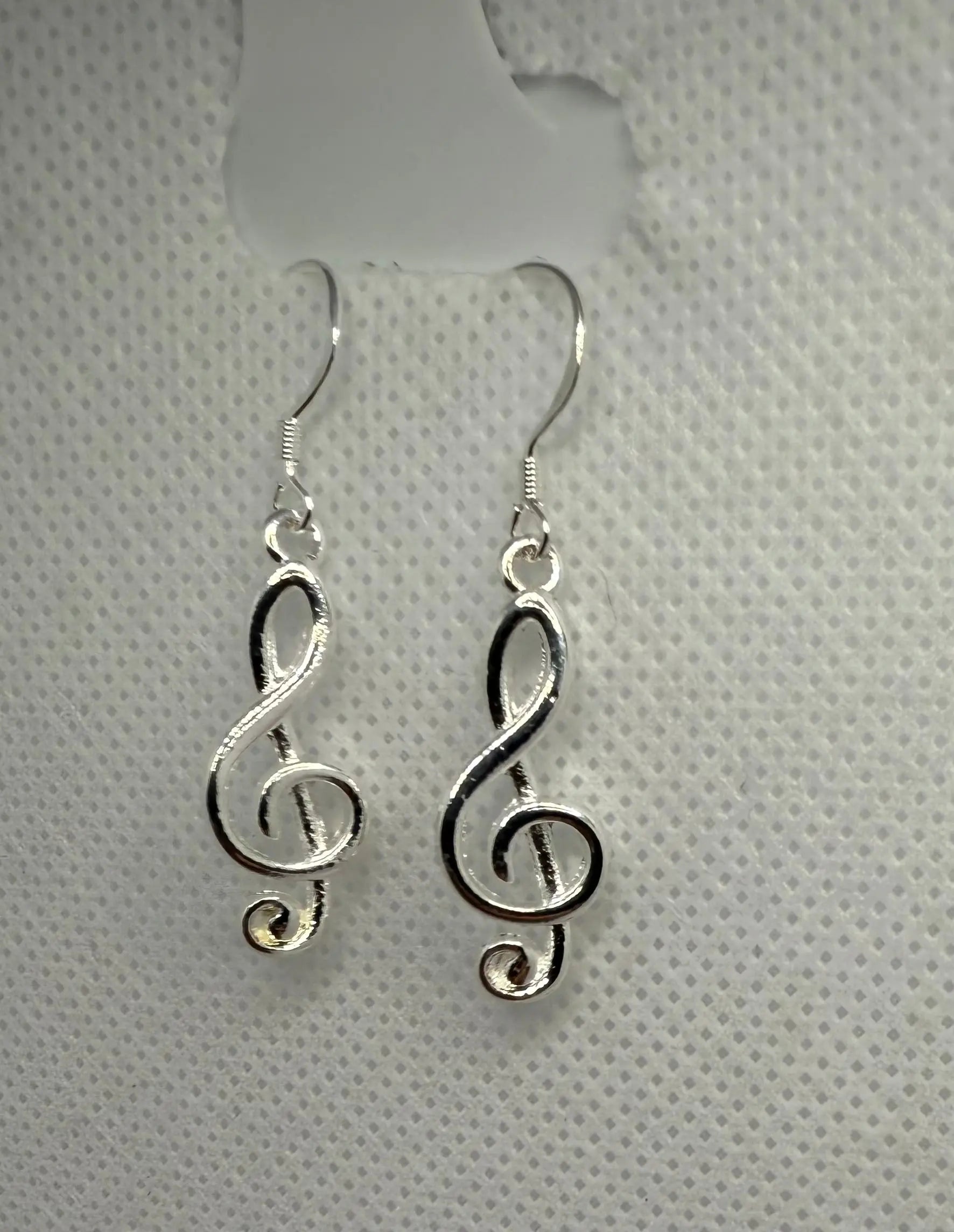 100% 925 Sterling Silver Earring Vintage musical note Long Dangle Earrings For Women music note Generic