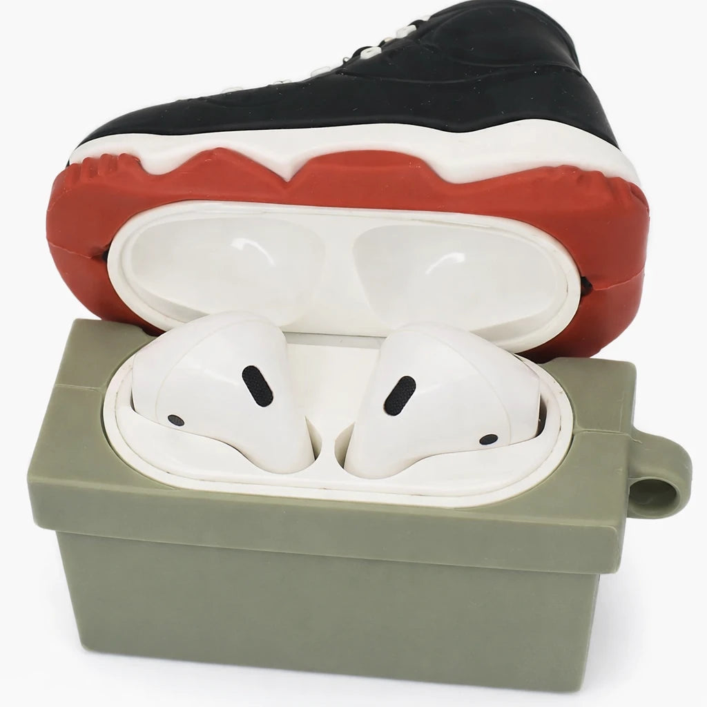 3D Sneakers Earphone Case For Airpods Black red and white Airpods 1 or 2 Airpods 3 Trust Media 365 airpod-case TRUST 365 Media