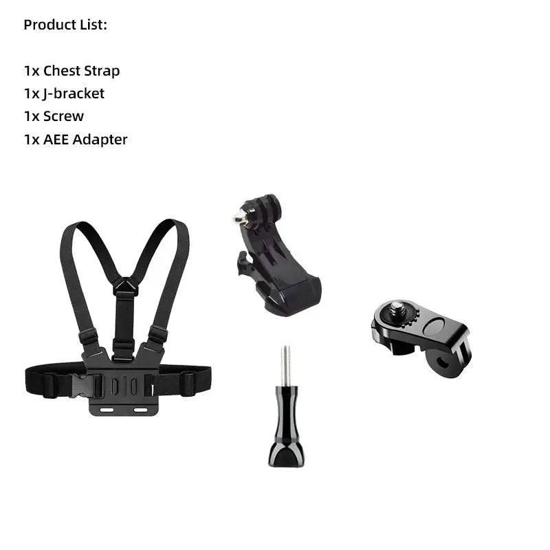 6 in 1 Phone Mount Holder Chest Strap Action Camera Kit For GoPro Hero 13 12 Insta360 For iPhone Samsung Huawei Accessories Set Generic