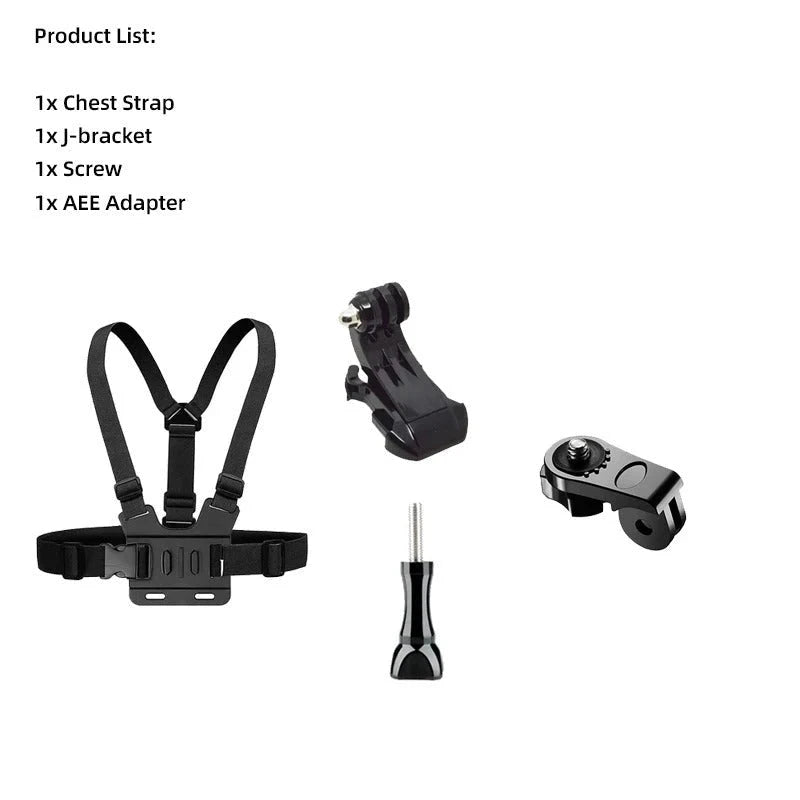 6 in 1 Phone Mount Holder Chest Strap Action Camera Kit For GoPro Hero 13 12 Insta360 For iPhone Samsung Huawei Accessories Set Trust Media 365 chest mount strap TRUST 365 Media