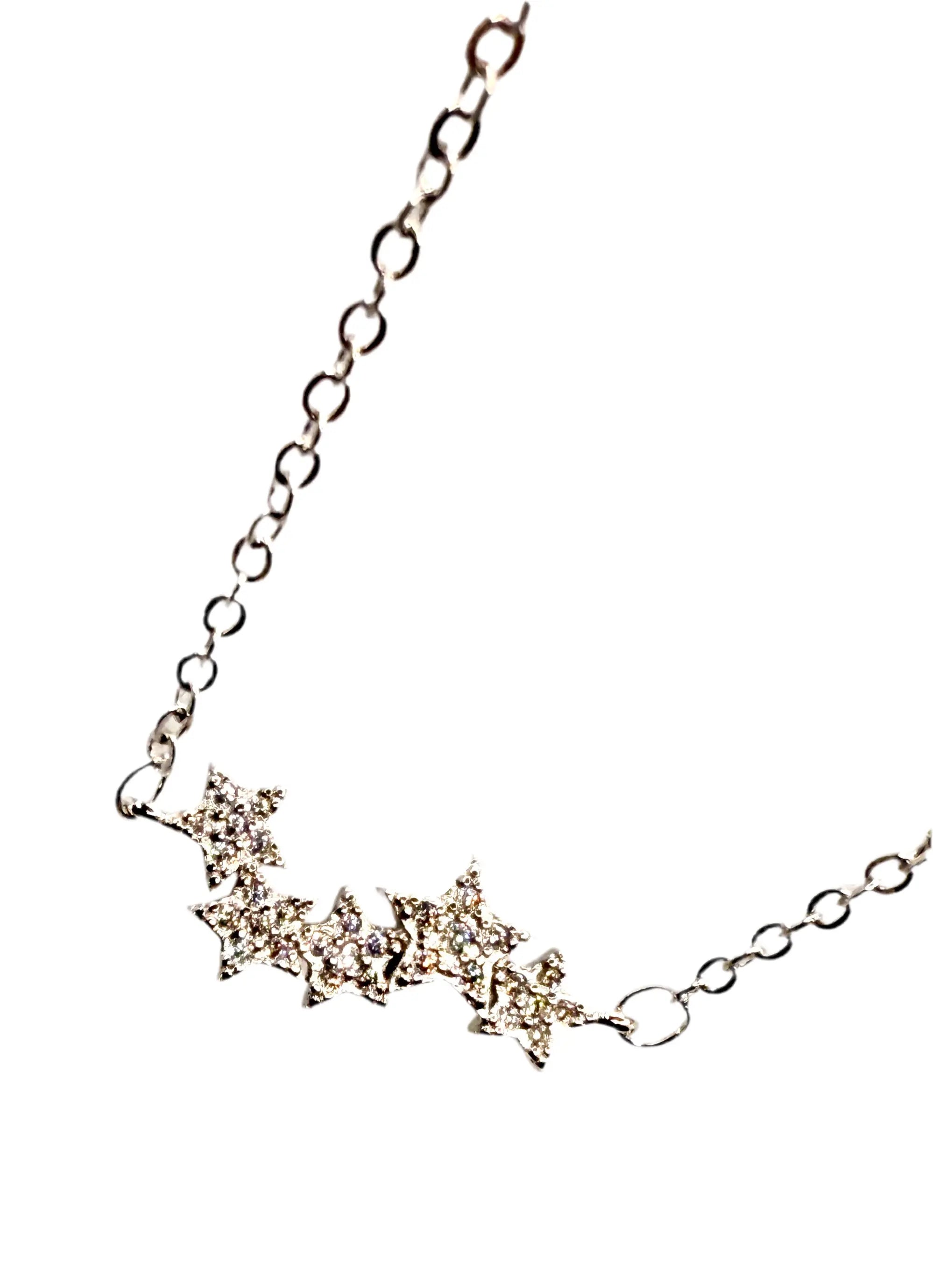 925 sterling silver necklace Delicate Falling Stars Pendant Necklace for Women Generic