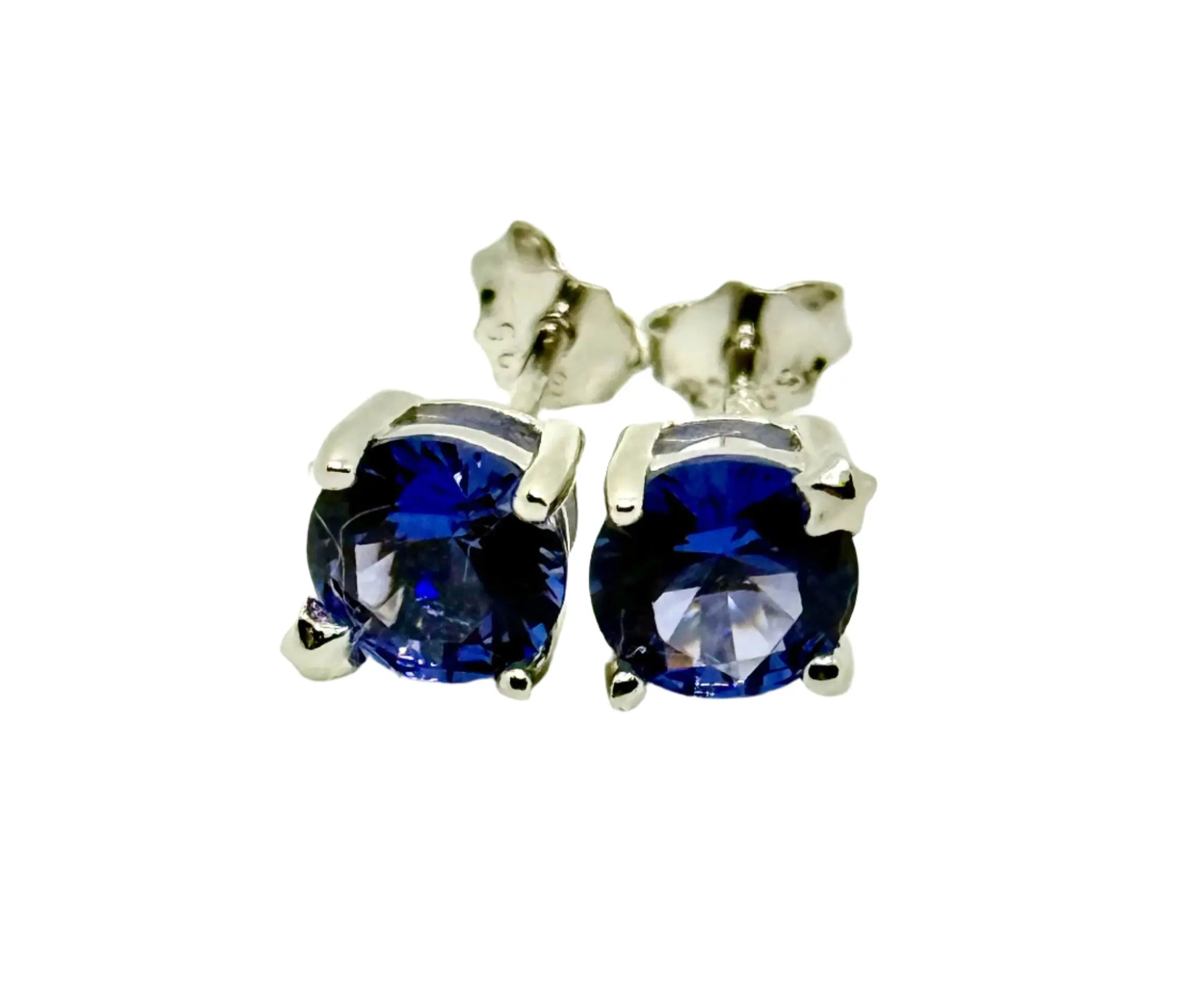 925 Sterling Silver Needle Luxury Blue Zircon Hoop Earrings for Women Water Drop/Heart/Flower Pendant Earrings Fashion Jewelry Generic