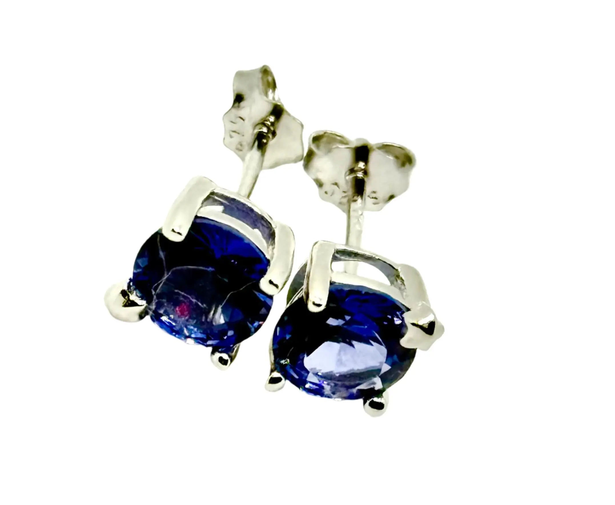 925 Sterling Silver Needle Luxury Blue Zircon Hoop Earrings for Women Water Drop/Heart/Flower Pendant Earrings Fashion Jewelry Generic