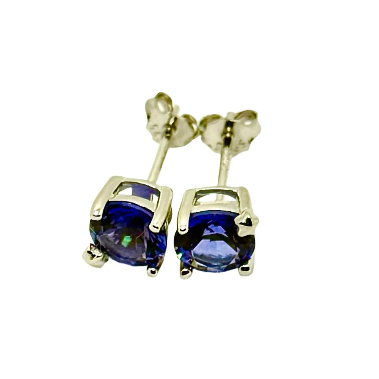 925 Sterling Silver Needle Luxury Blue Zircon Hoop Earrings for Women Water Drop/Heart/Flower Pendant Earrings Fashion Jewelry Generic