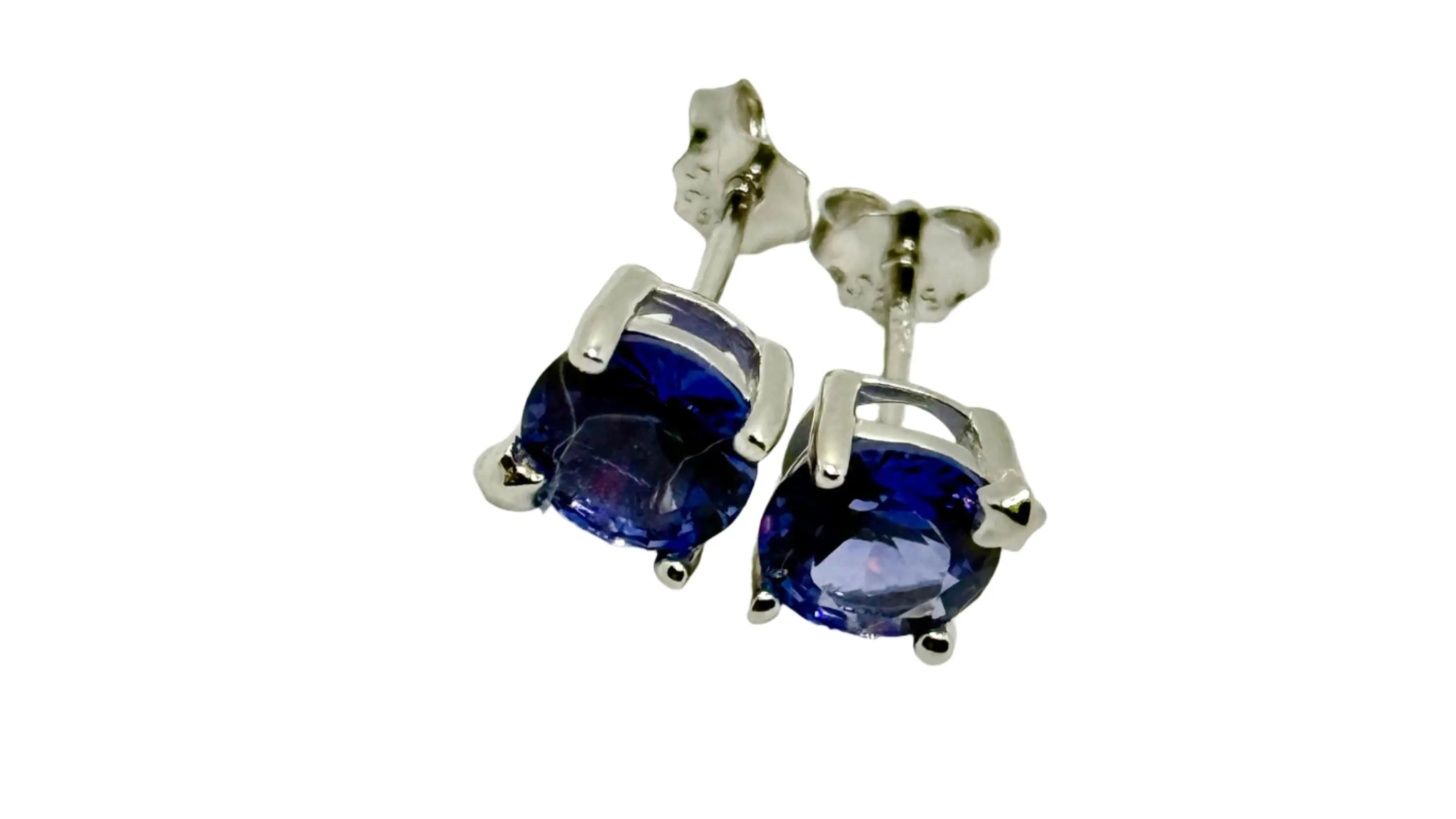 925 Sterling Silver Needle Luxury Blue Zircon Hoop Earrings for Women Water Drop/Heart/Flower Pendant Earrings Fashion Jewelry Generic