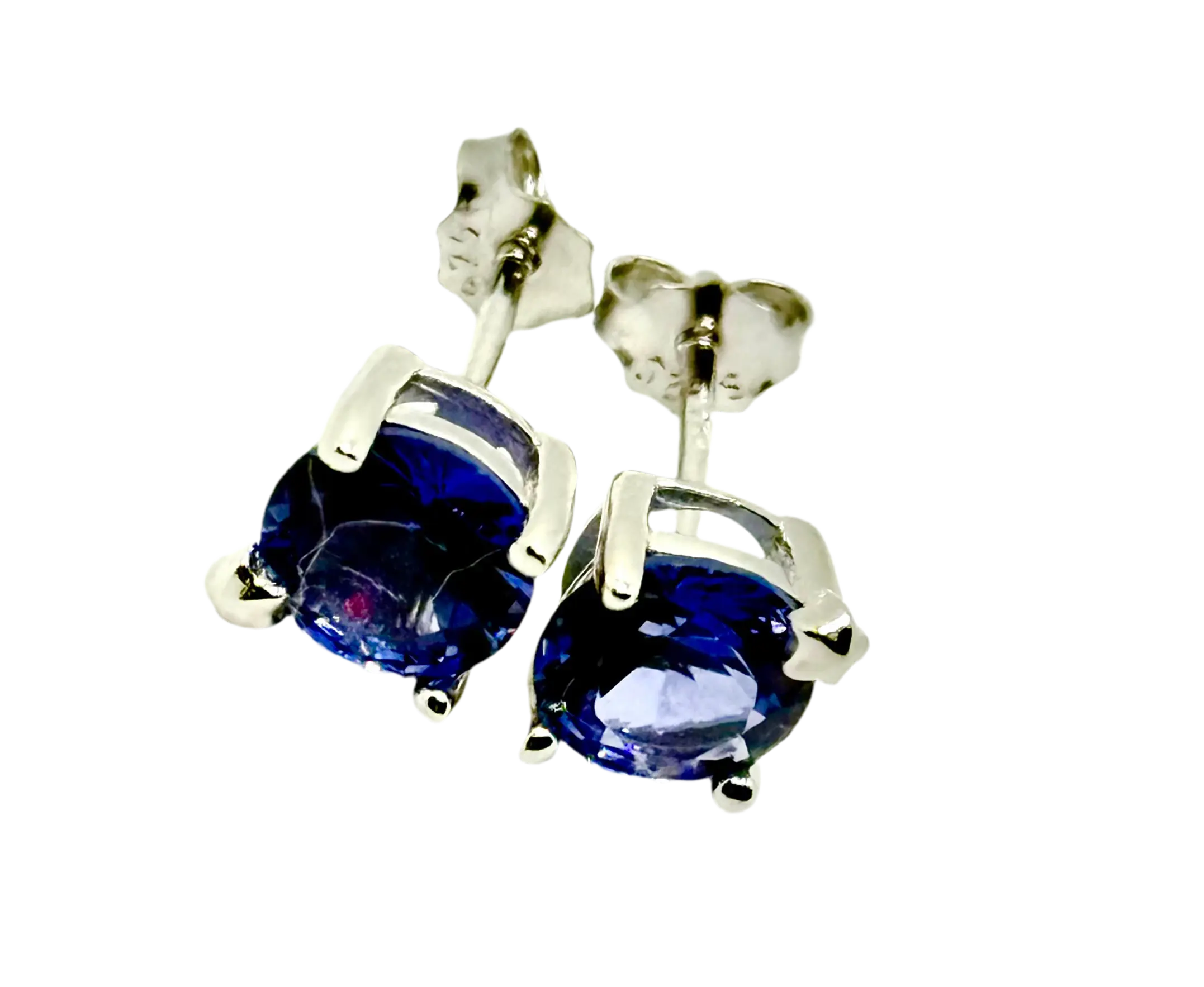 925 Sterling Silver Needle Luxury Blue Zircon Hoop Earrings for Women Water Drop/Heart/Flower Pendant Earrings Fashion Jewelry Generic