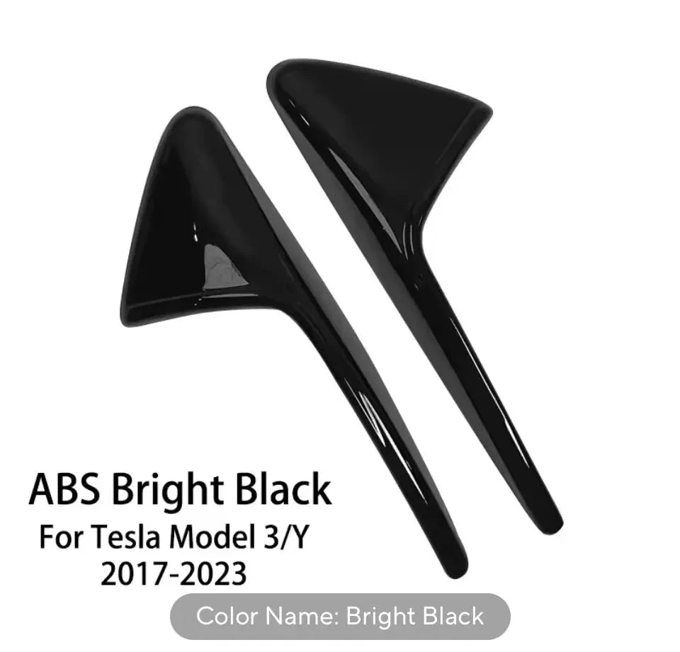 ABS Carbon Pattern Side Camera Cover For Tesla Model 3 Highland 2024 Model Y Juniper 2025 ABS Leaf Board Sticker Accessories Trust Media 365 tesla side camera protectors TRUST 365 Media