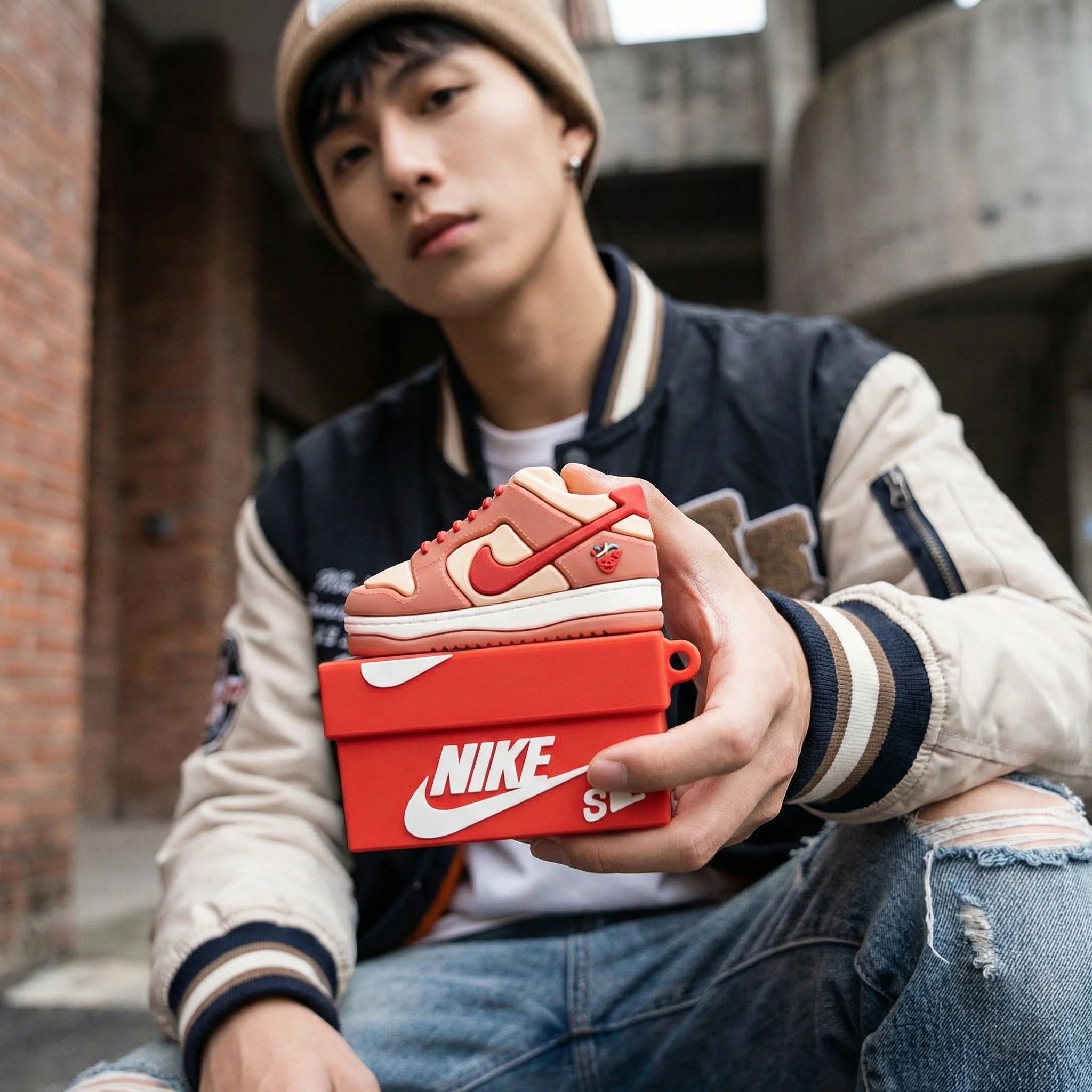 Airpods protection 3D Sneakers Earphone Case For Airpods Low Tops red and cream protection durable Trust Media 365 airpod-case TRUST 365 Media