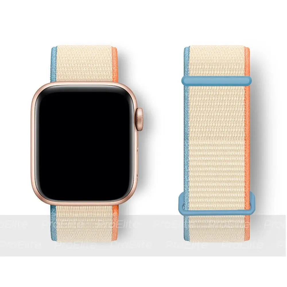 Band For Apple watch Series 2 9 8 7 SE/6/5/4 Ultra 40MM 44MM 49MM Nylon Soft Breathable Strap for watch series 6 5 4 3 38MM 42MM Generic