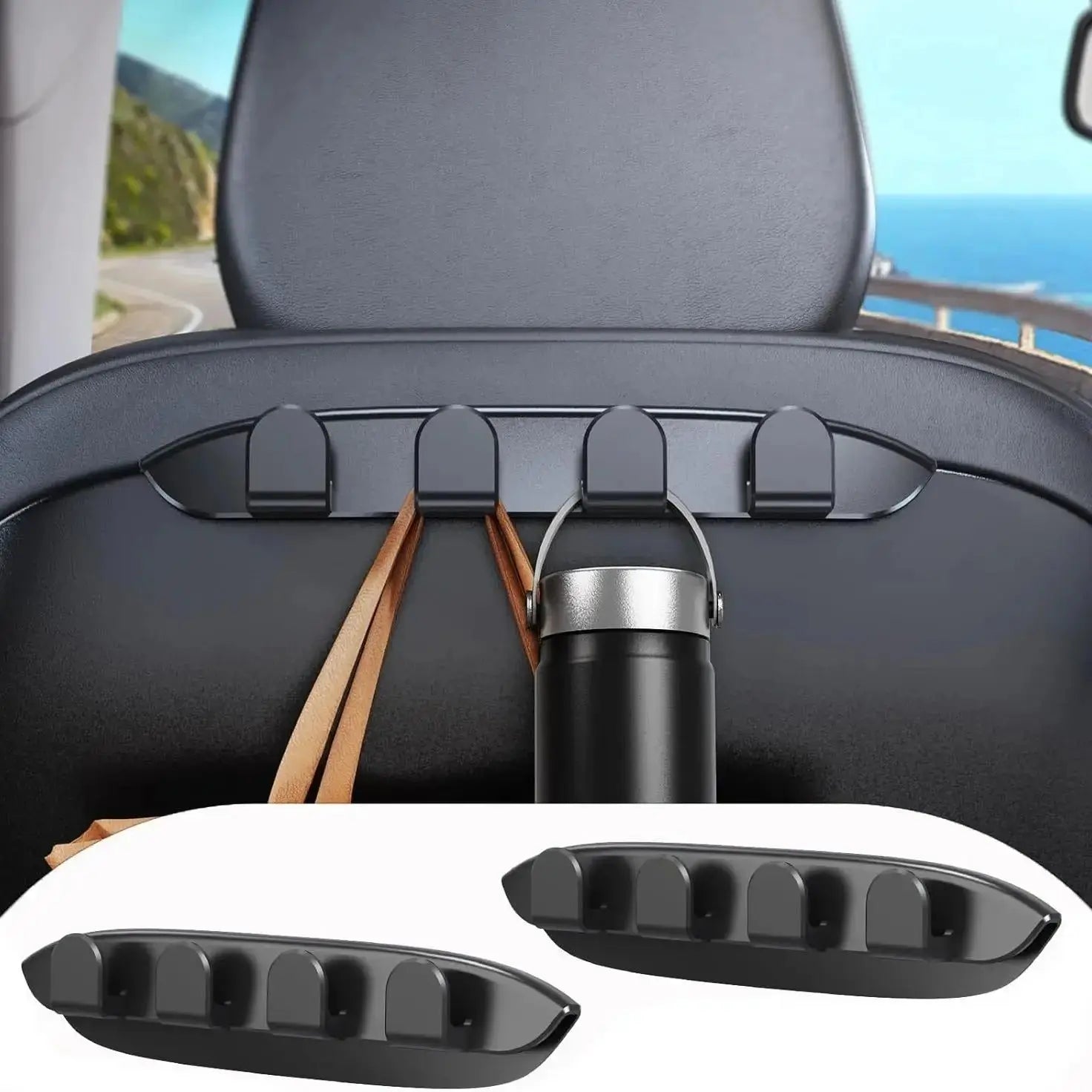 Car Seat Hooks for Tesla Model Y/3 Accessories 2024/2023/2022 Purse Hanger for Car Automotive Seat Back Organizers for Purses Generic