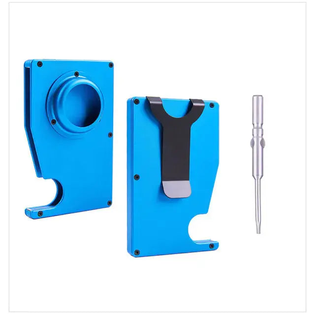 Card Holder Aluminum Case Metal with GPS Holder Trust Media 365 B-Blue airtag-holder 16.99