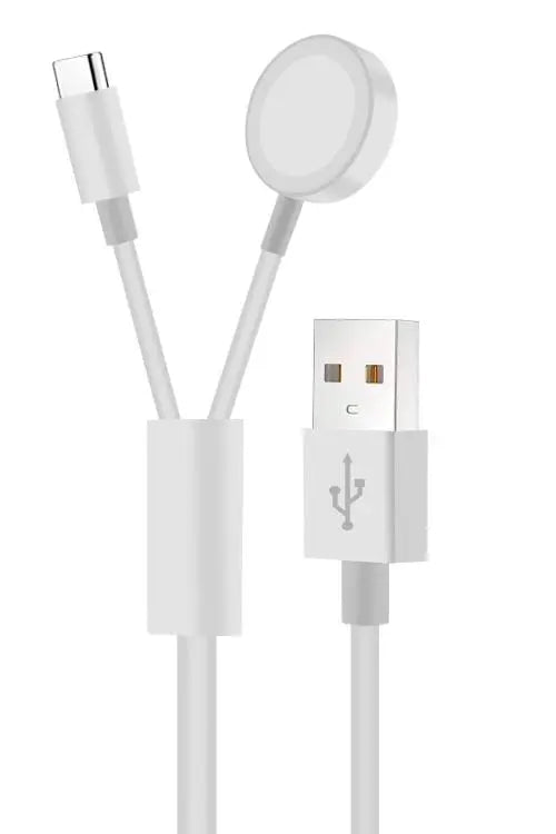 For 2-in-1 iWatch Magnetic Charger Type C USB - Domestic Warehouse Shipping Trust Media 365 2 in 1 charging cable type c