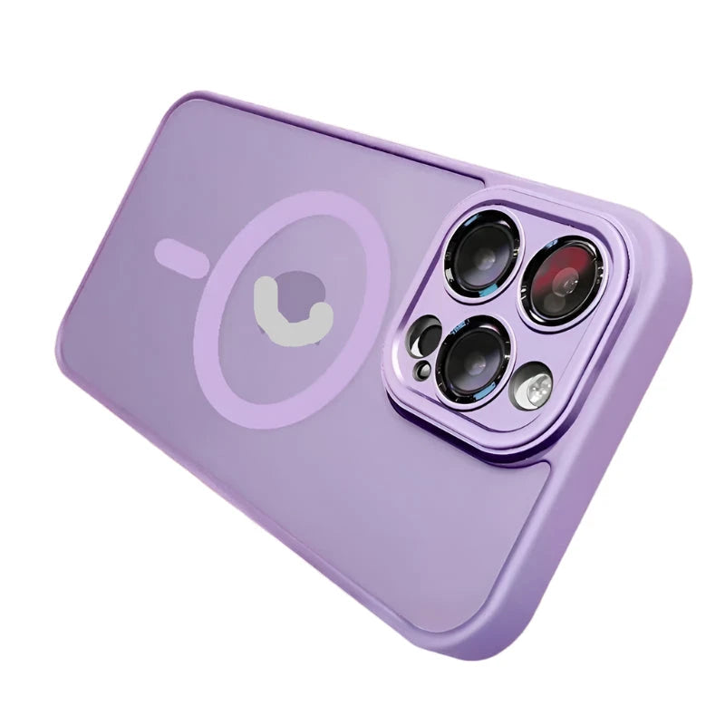 For Matte Magnetic Wireless Charging Case For iPhone Shockproof Lens Protection Cover Light Purple Trust Media 365 Light Purple / iPhone 15 Pro Max iphone case 18.00
