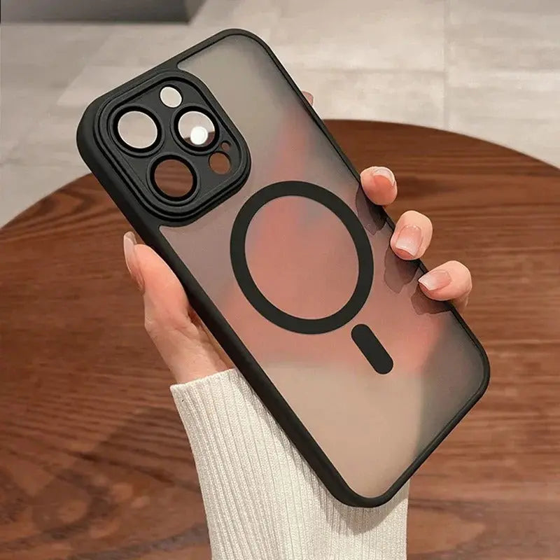 For Matte Wireless Charging Case For iPhone Shockproof Lens Protection Cover Matte Black Generic