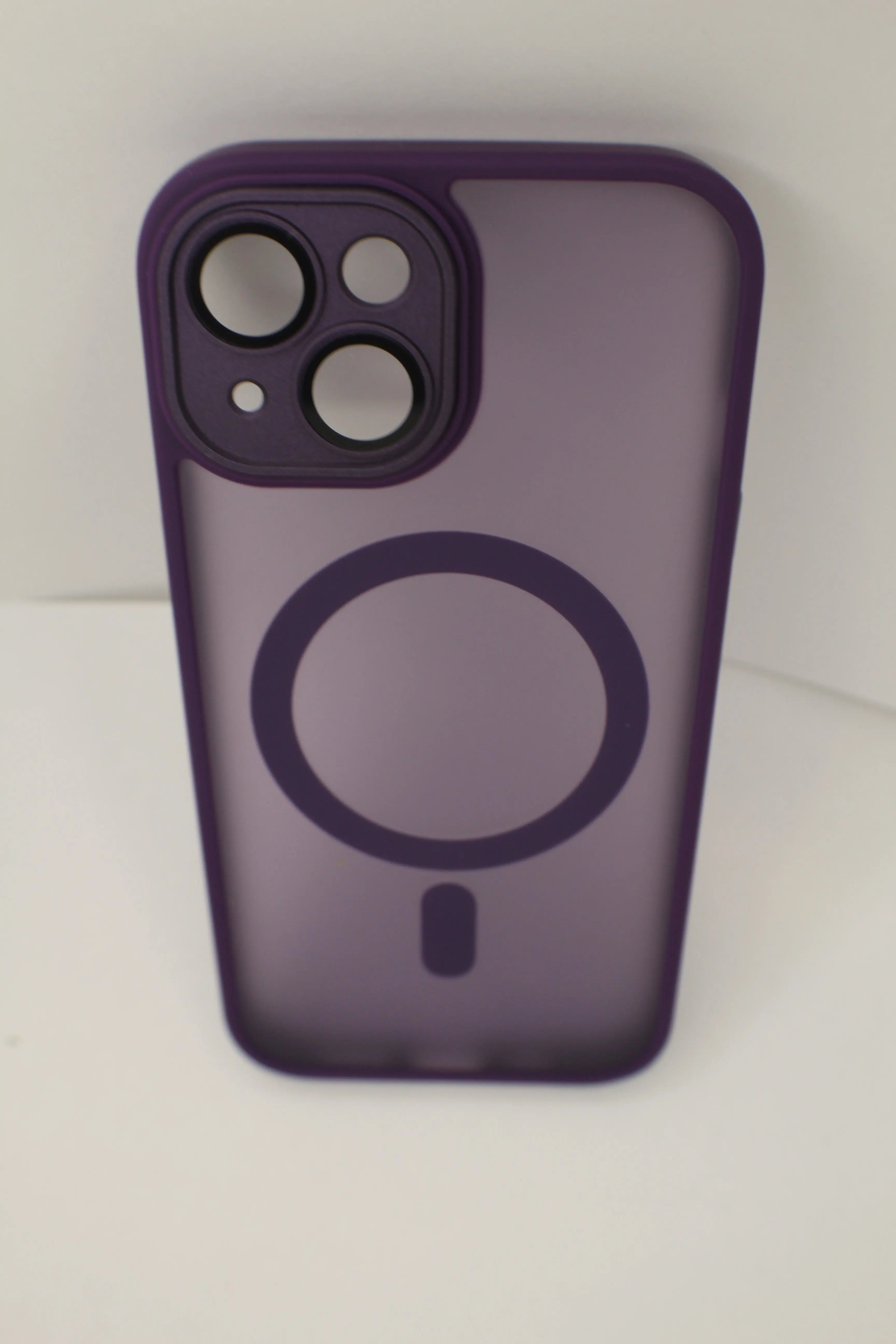 For Phone Armor Magnetic Wireless Charging Case For iPhone Shockproof Lens Protection Cover Dark Purple Generic