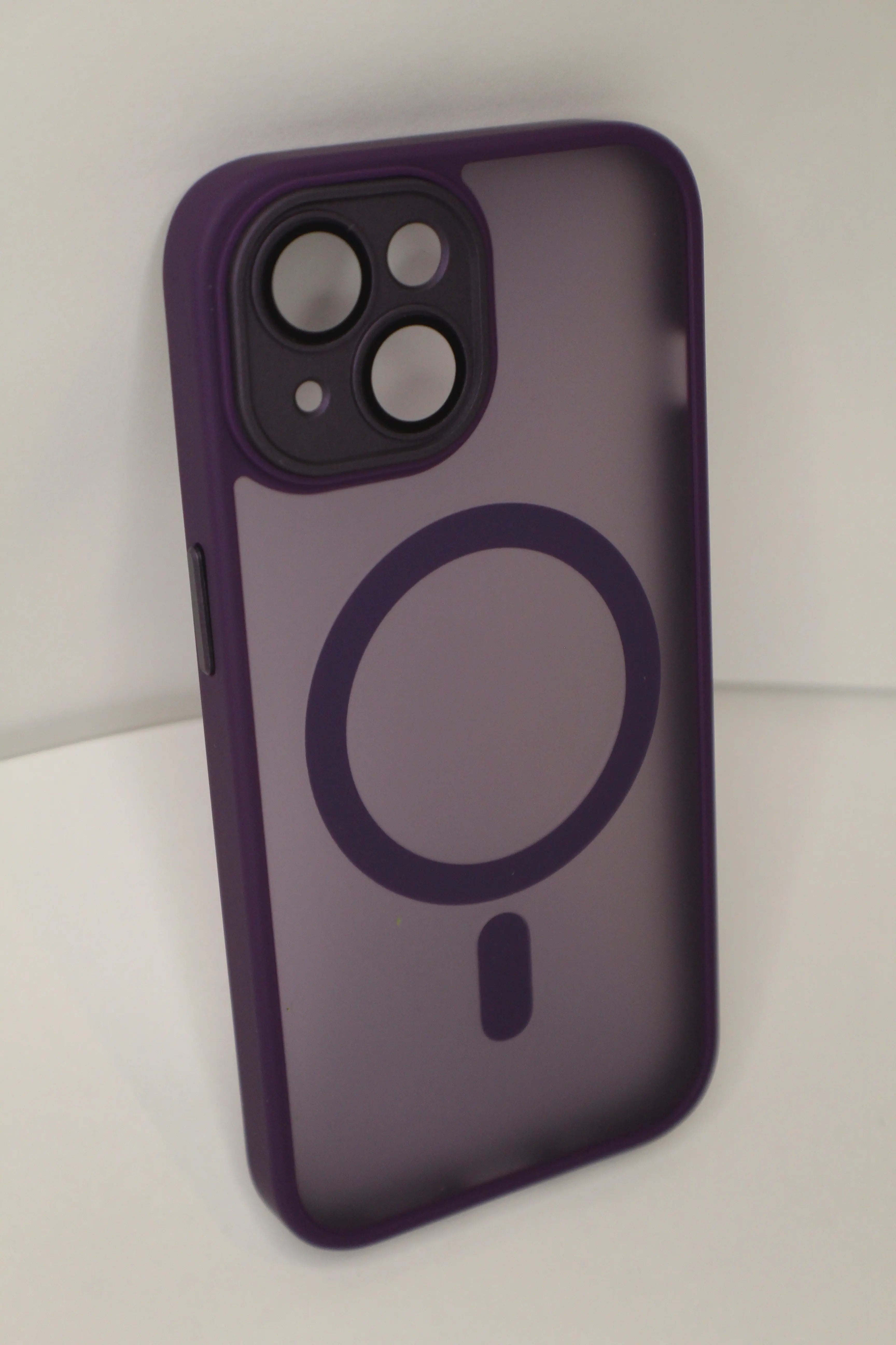 For Phone Armor Magnetic Wireless Charging Case For iPhone Shockproof Lens Protection Cover Dark Purple Generic
