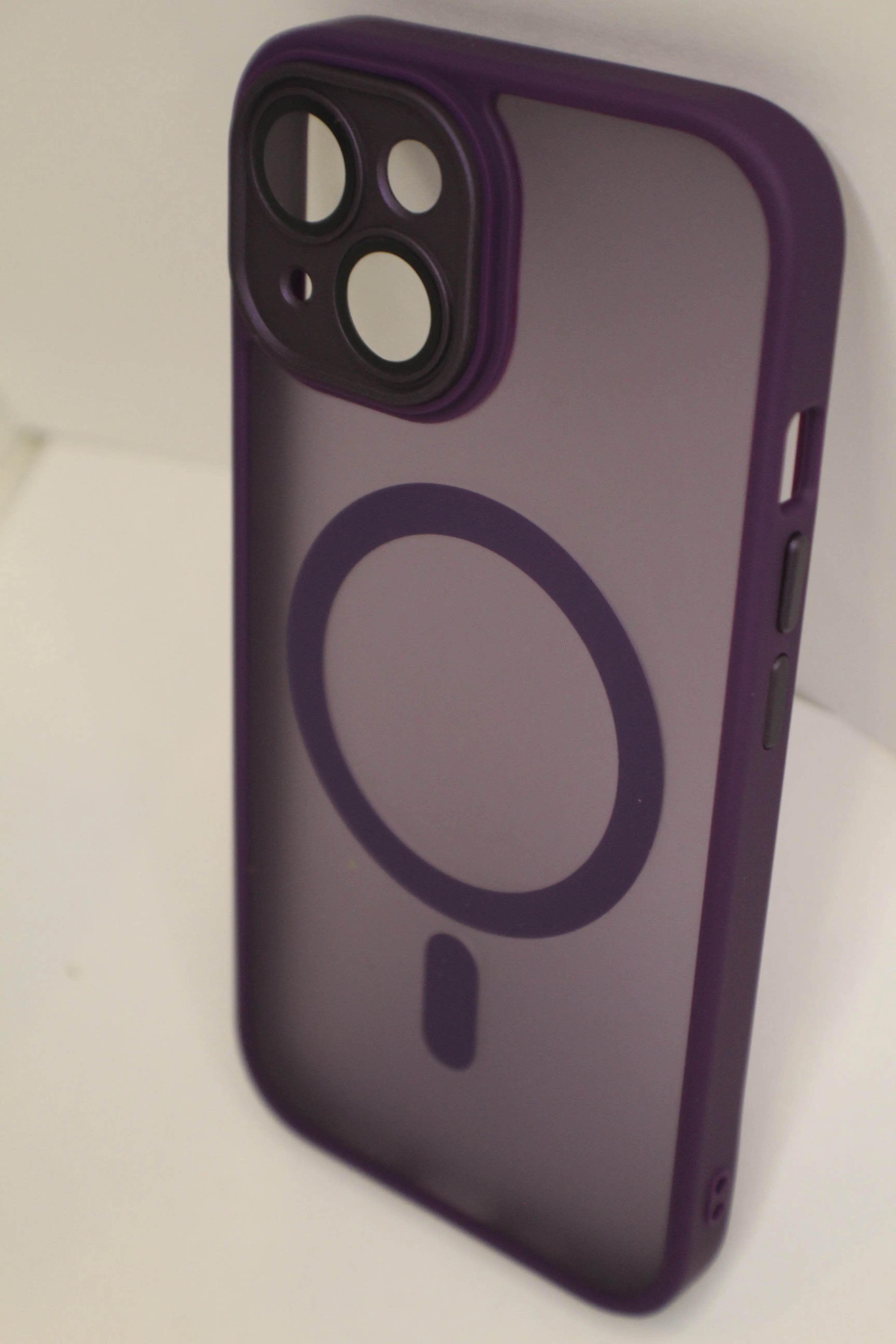 For Phone Armor Magnetic Wireless Charging Case For iPhone Shockproof Lens Protection Cover Dark Purple Generic