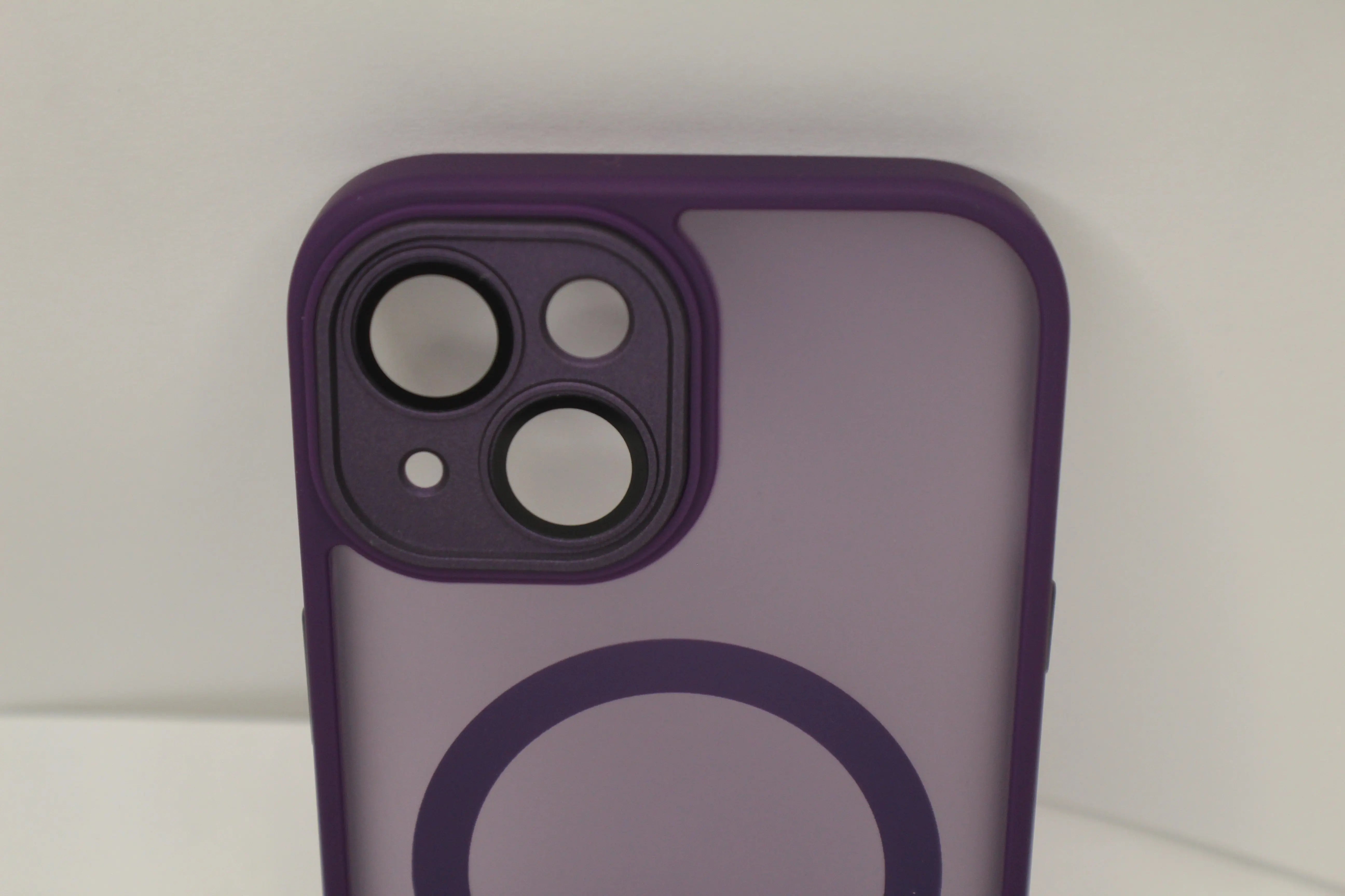 For Phone Armor Magnetic Wireless Charging Case For iPhone Shockproof Lens Protection Cover Dark Purple Generic