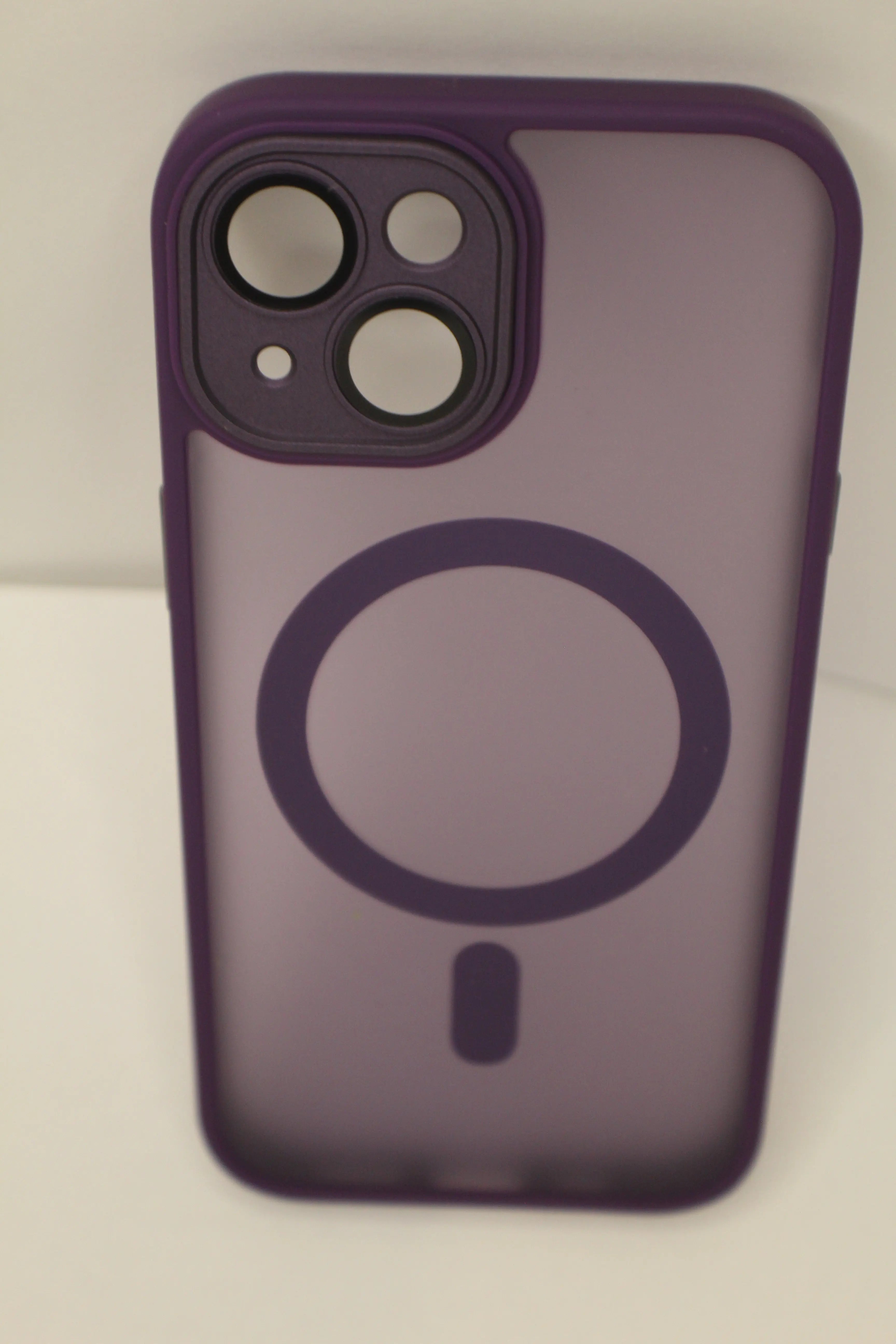 For Phone Armor Magnetic Wireless Charging Case For iPhone Shockproof Lens Protection Cover Dark Purple Generic