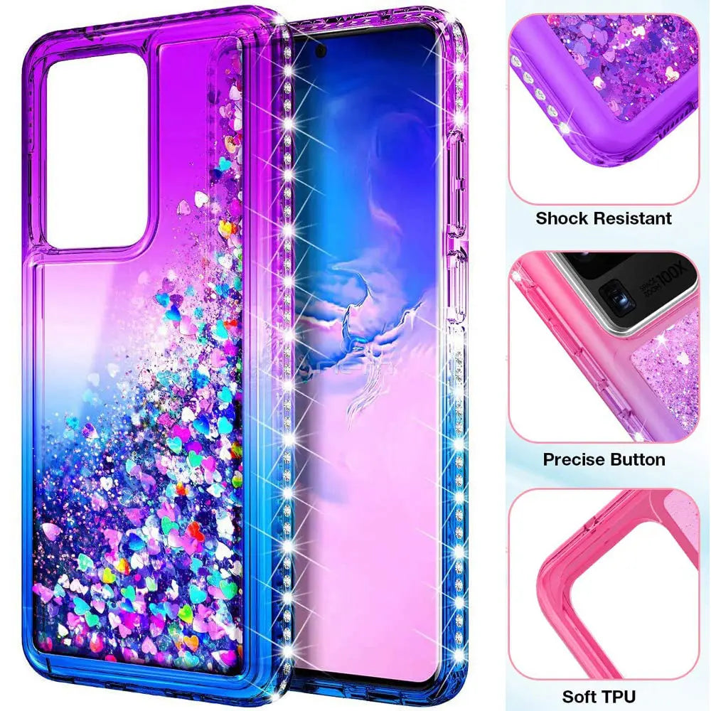 For Samsung S11 Plus S20 Ultra 6.9 Liquid Glitter Generic