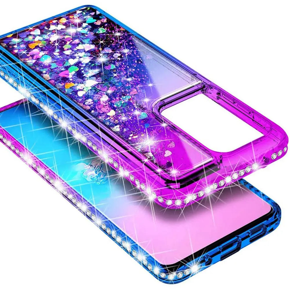 For Samsung S20 Ultra case Ultra 6.9 Liquid Glitter Trust Media 365 Blue and Purple / S11 Plus S20 Ultra samsung-case 12.99