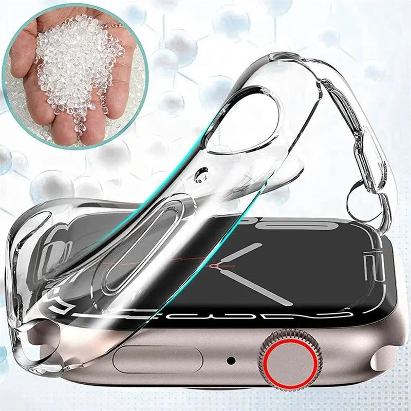 For Screen Protector For Apple Watch Case iwatch Rubber Wearable Smart Watch Protection Blue Generic