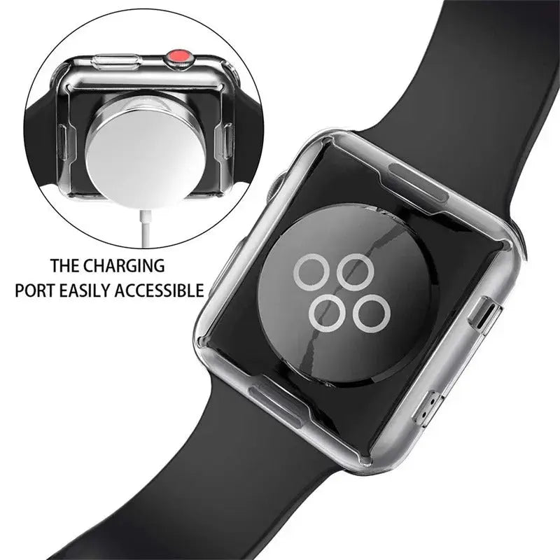 For Screen Protector For Apple Watch Case iwatch Rubber Wearable Smart Watch Protection Blue Generic