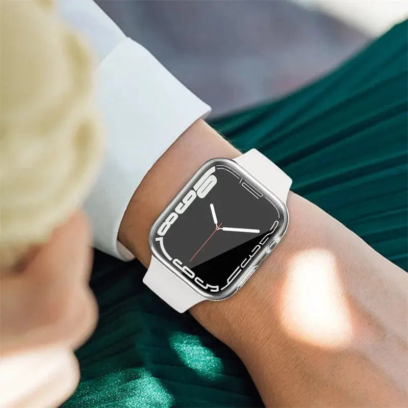 For Screen Protector For Apple Watch Case iwatch Rubber Wearable Smart Watch Protection Blue Generic