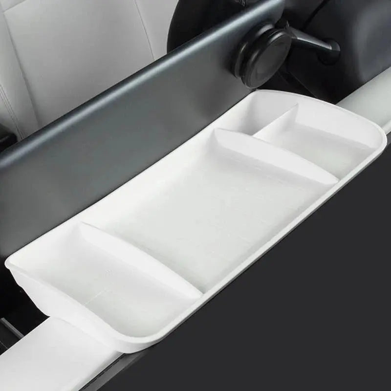 For Tesla Model 3 Y Screen Rear Storage Box Organizer Magnetic Storage Invisible ETC Sunglasses Tray Tissue Box Accessories TRUST 365 Media