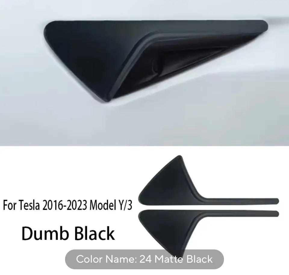 For Tesla Model 3/Y Side Camera Protection Cover Carbon Fiber Fender Trim Cover Car Modification Accessories Tesla 2017-2024 Generic