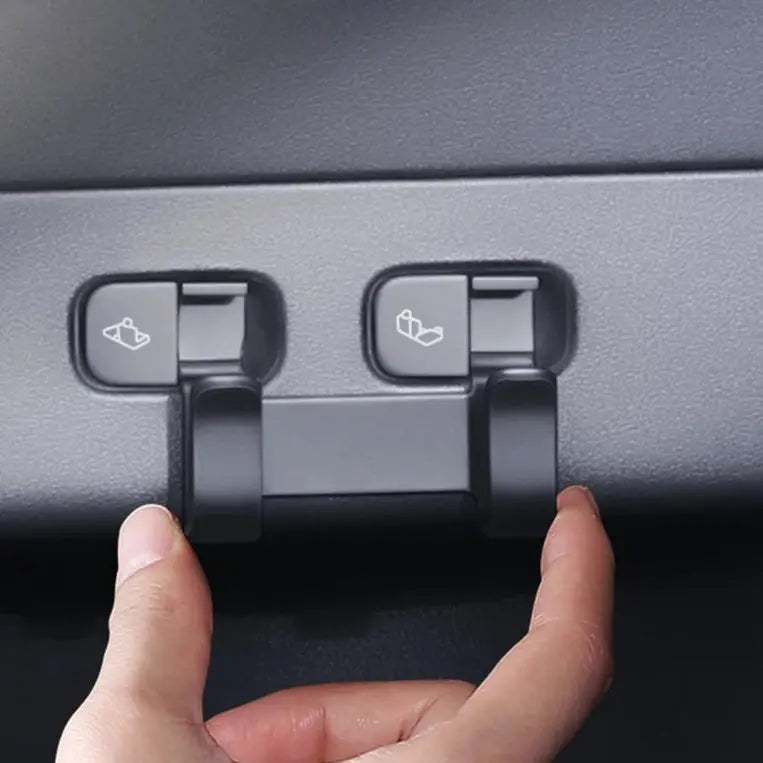 For Tesla Model Y 2021-2024 Rear Trunk Hook Seat Button for Shopping Bag Holder Umbrella Hanger Storage Car Interior TRUST 365 Media