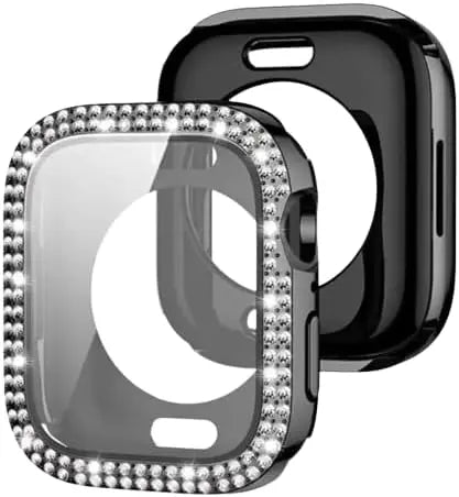 For Watch Cover with Bling Glass with Cover for Apple Watch Case Generic