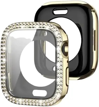 For Watch Cover with Bling Glass with Cover for Apple Watch Case Generic