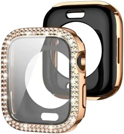 For Watch Cover with Bling Glass with Cover for Apple Watch Case Generic