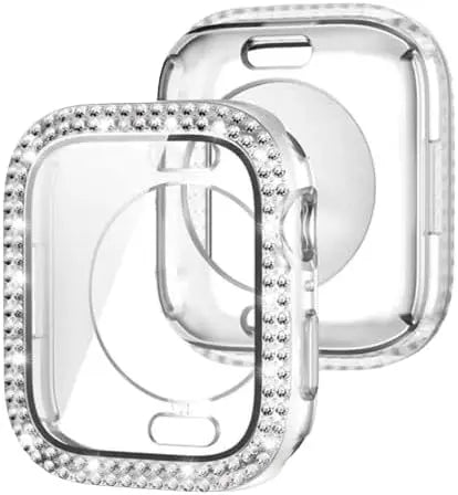 For Watch Cover with Bling Glass with Cover for Apple Watch Case Generic