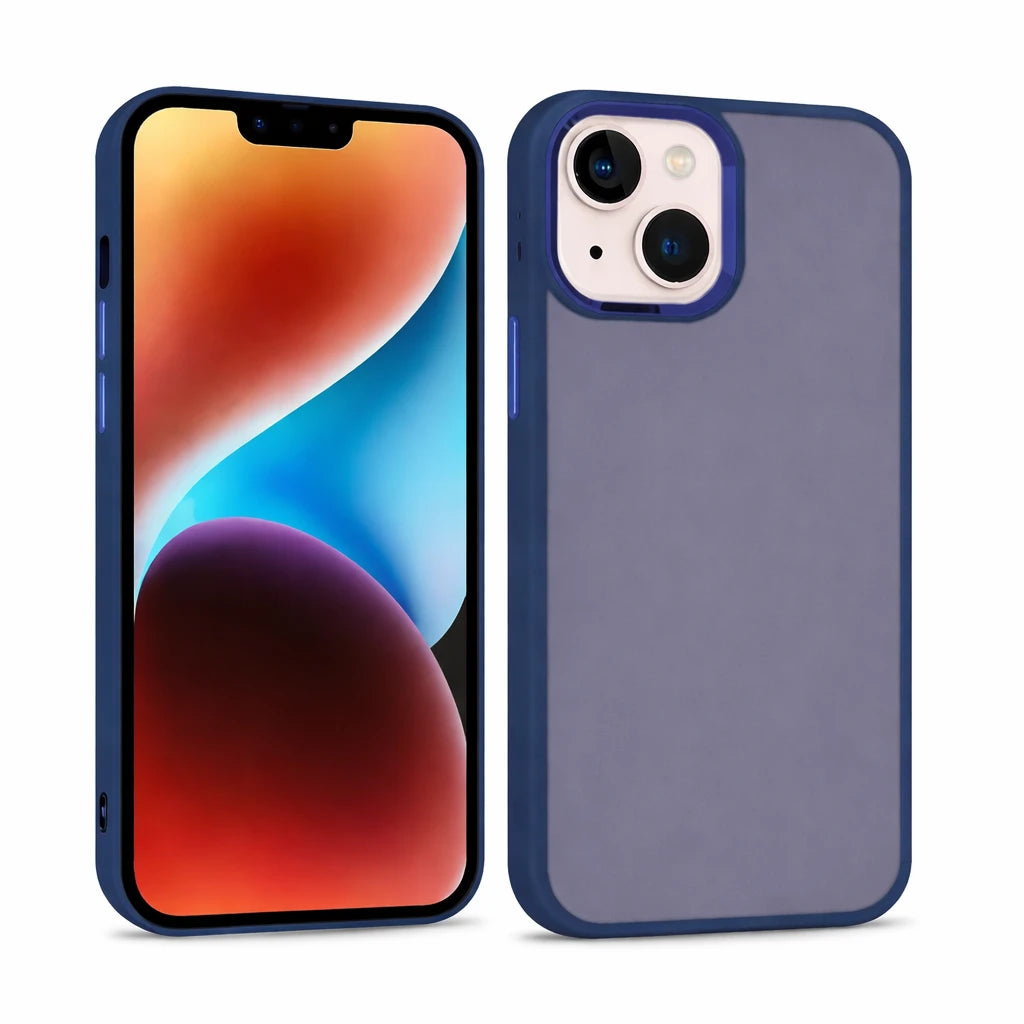 For iPhone 14 Pro case Matt Bumper TPC Case - Blue Trust Media 365ย iphone-case TRUST 365 Media
