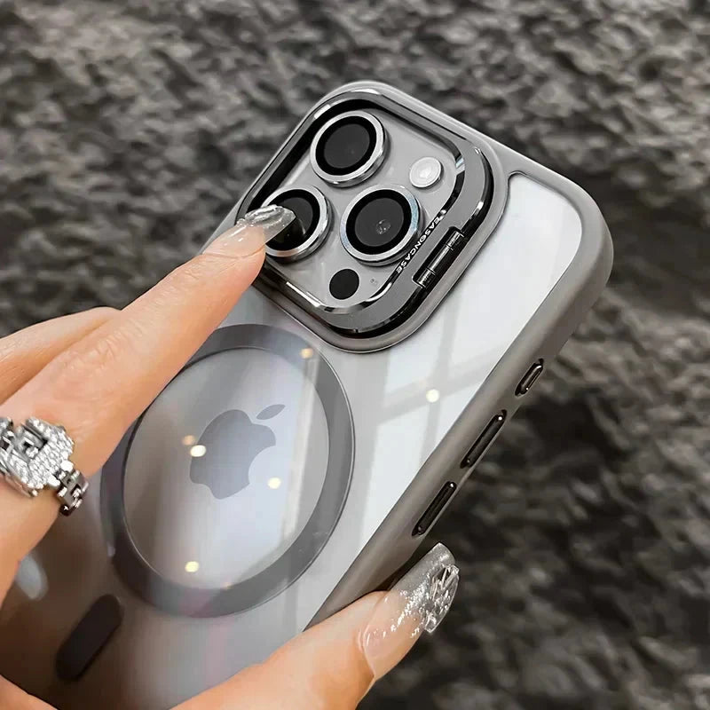 For iPhone 17 Case Luxury Magnetic Shockproof Phone Case For iPhone 16 17 15 14 13 12 11 Pro Max Funda For Magsafe Stand Glass Lens Protector Cover Perfect Stock New TRUST 365 Media