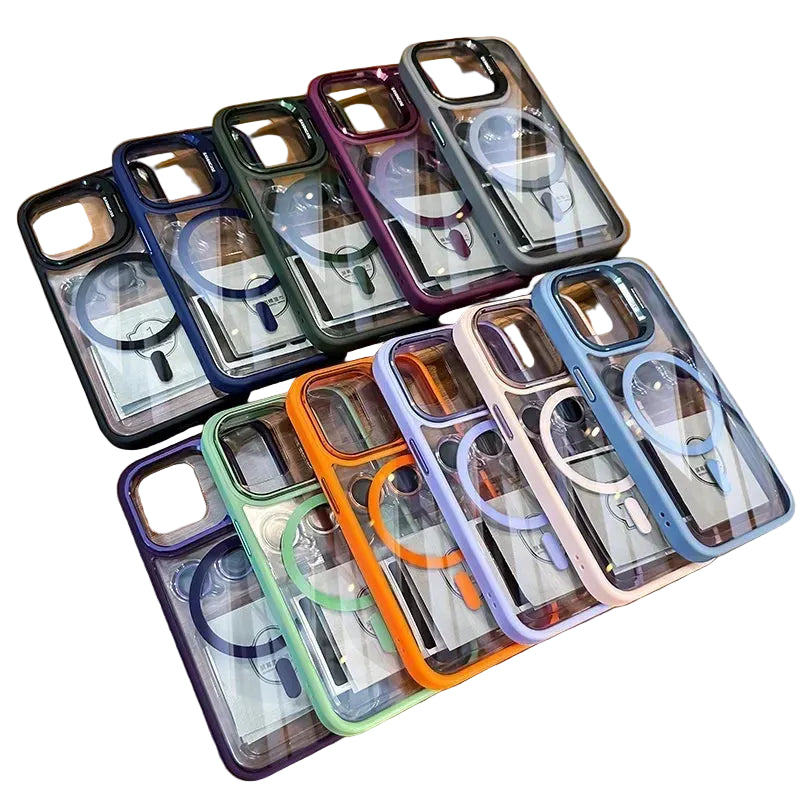 For iPhone 17 Case Luxury Magnetic Shockproof Phone Case For iPhone 16 17 15 14 13 12 11 Pro Max Funda For Magsafe Stand Glass Lens Protector Cover Perfect Stock New TRUST 365 Media