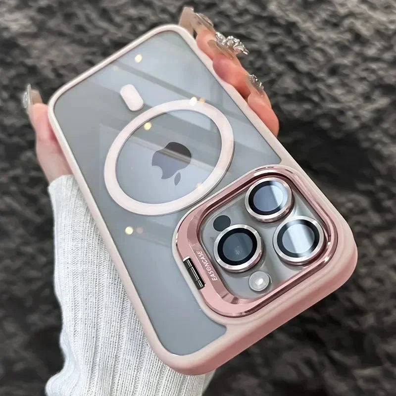 For iPhone 17 Case Luxury Magnetic Shockproof Phone Case For iPhone 16 17 15 14 13 12 11 Pro Max Funda For Magsafe Stand Glass Lens Protector Cover Perfect Stock New TRUST 365 Media