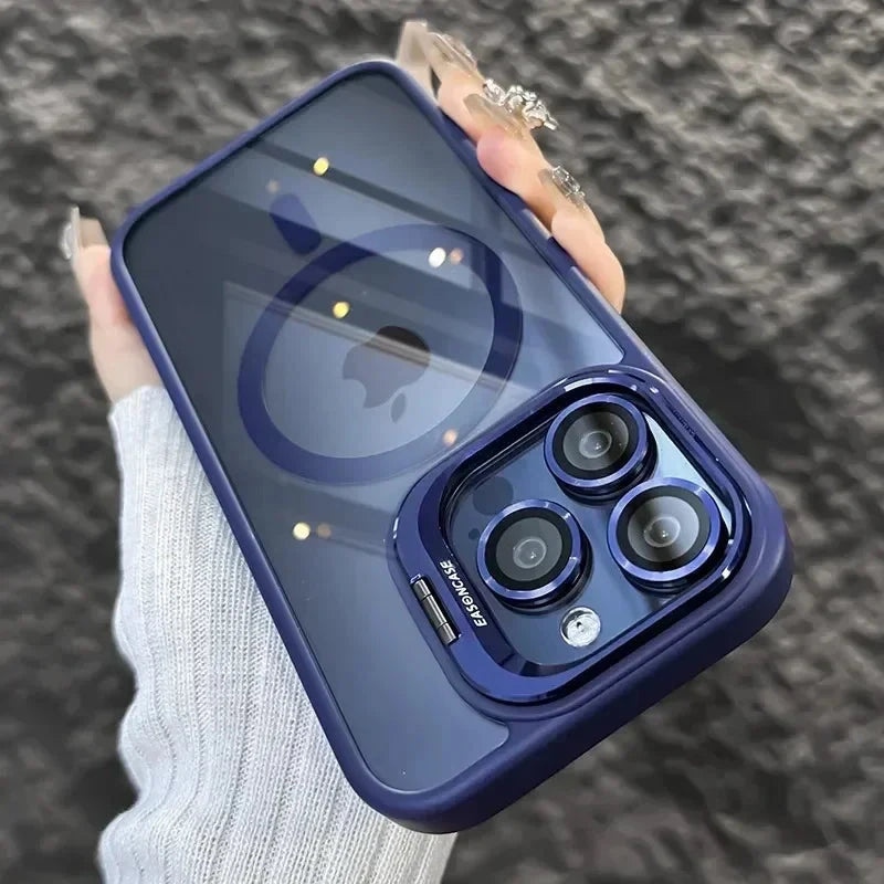 For iPhone 17 Case Luxury Magnetic Shockproof Phone Case For iPhone 16 17 15 14 13 12 11 Pro Max Funda For Magsafe Stand Glass Lens Protector Cover Perfect Stock New TRUST 365 Media