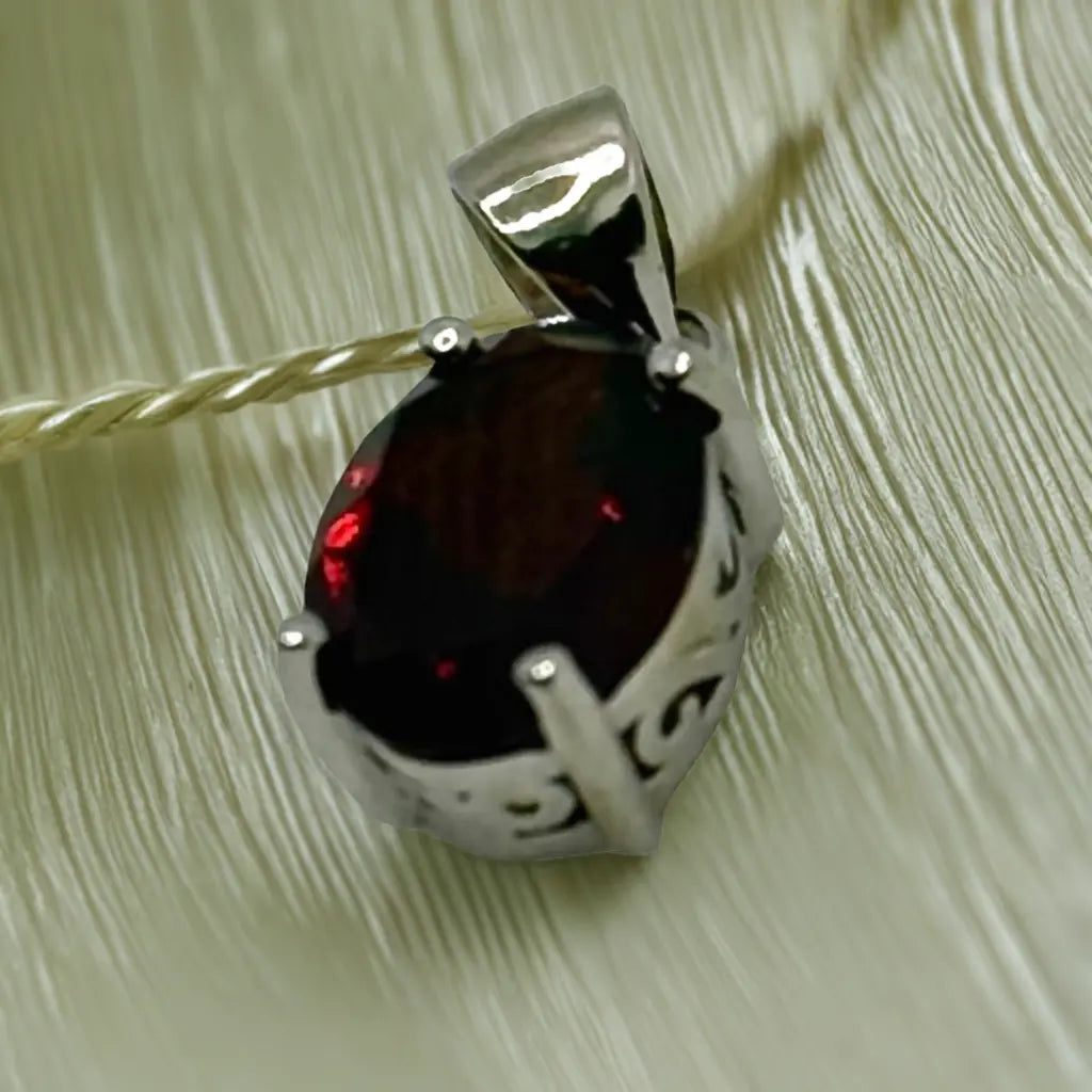 Handmade Sterling Silver Pendant – Boho Gemstone Gift for Women Generic