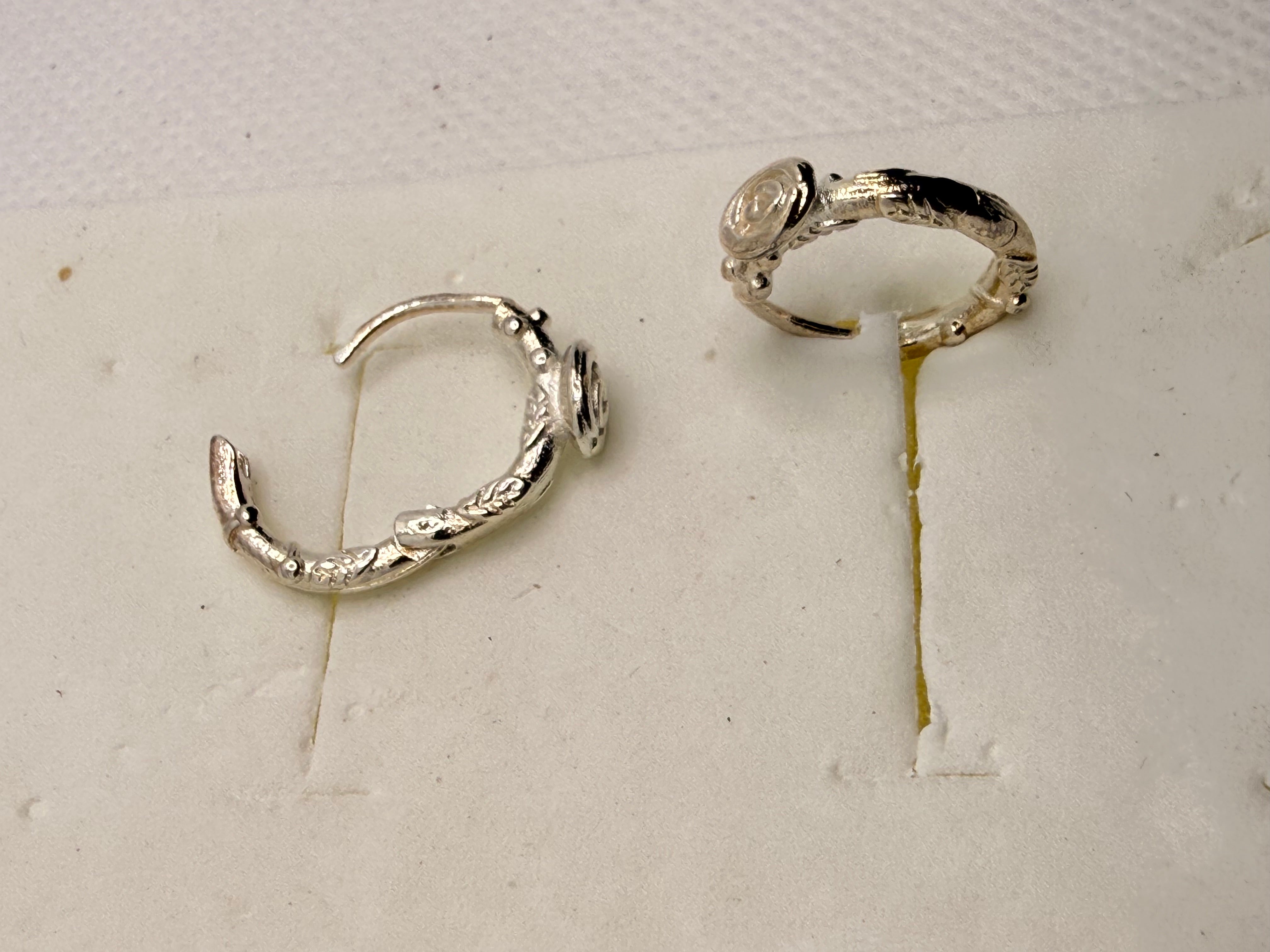 Metal Tone Swirl Spiral Small Drop Earrings