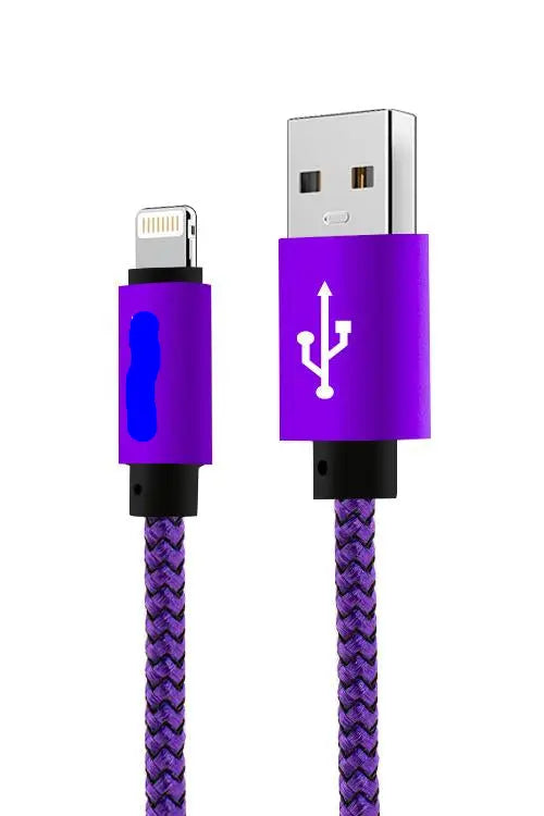 Lightning 10FT Super Cable Purple or Pink Fast Charging Trust Media 365 lighting cable 10 ft
