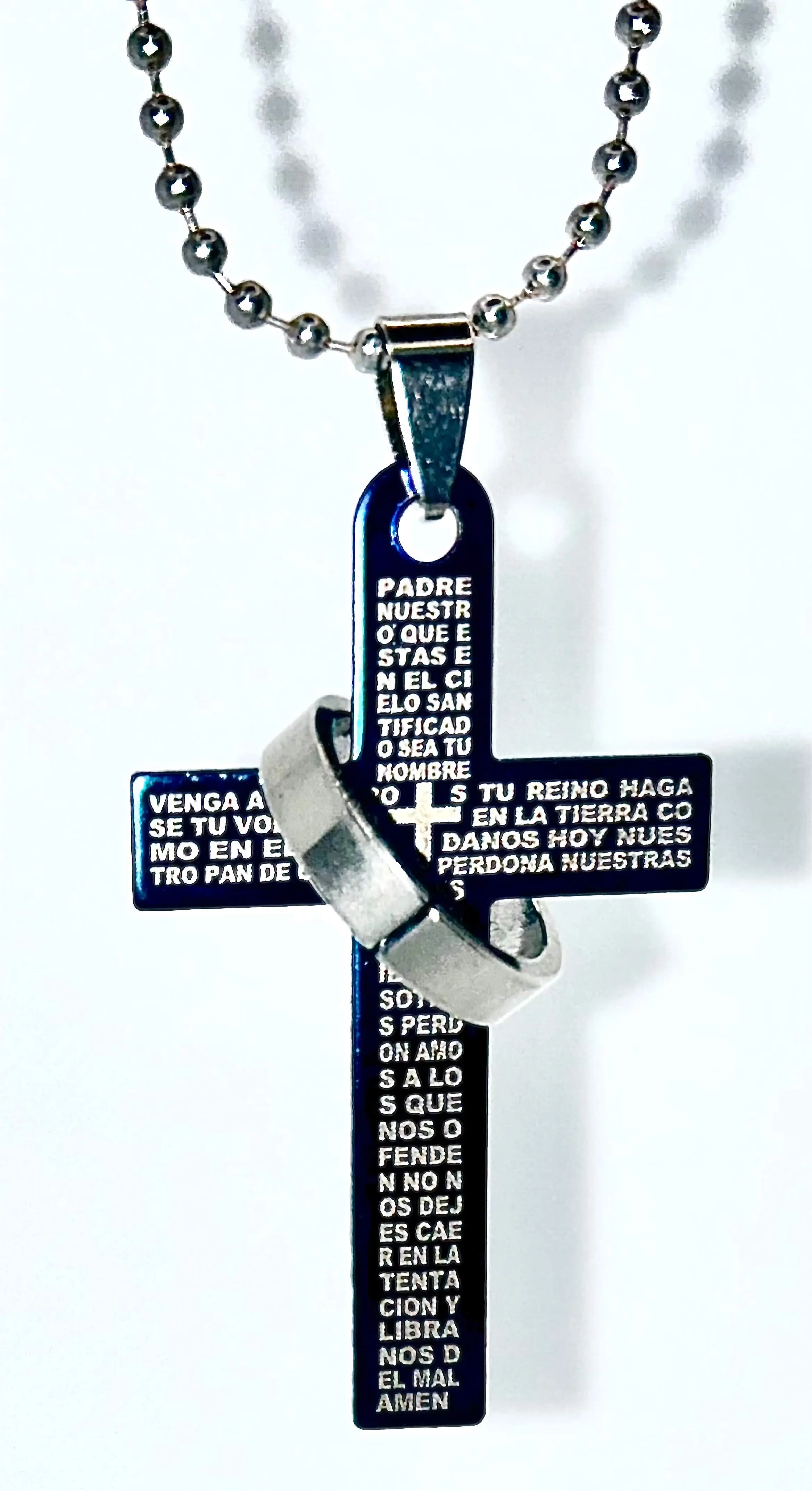 Lord’s Prayer en español and English stainless steel Trust Media 365 Jewlery