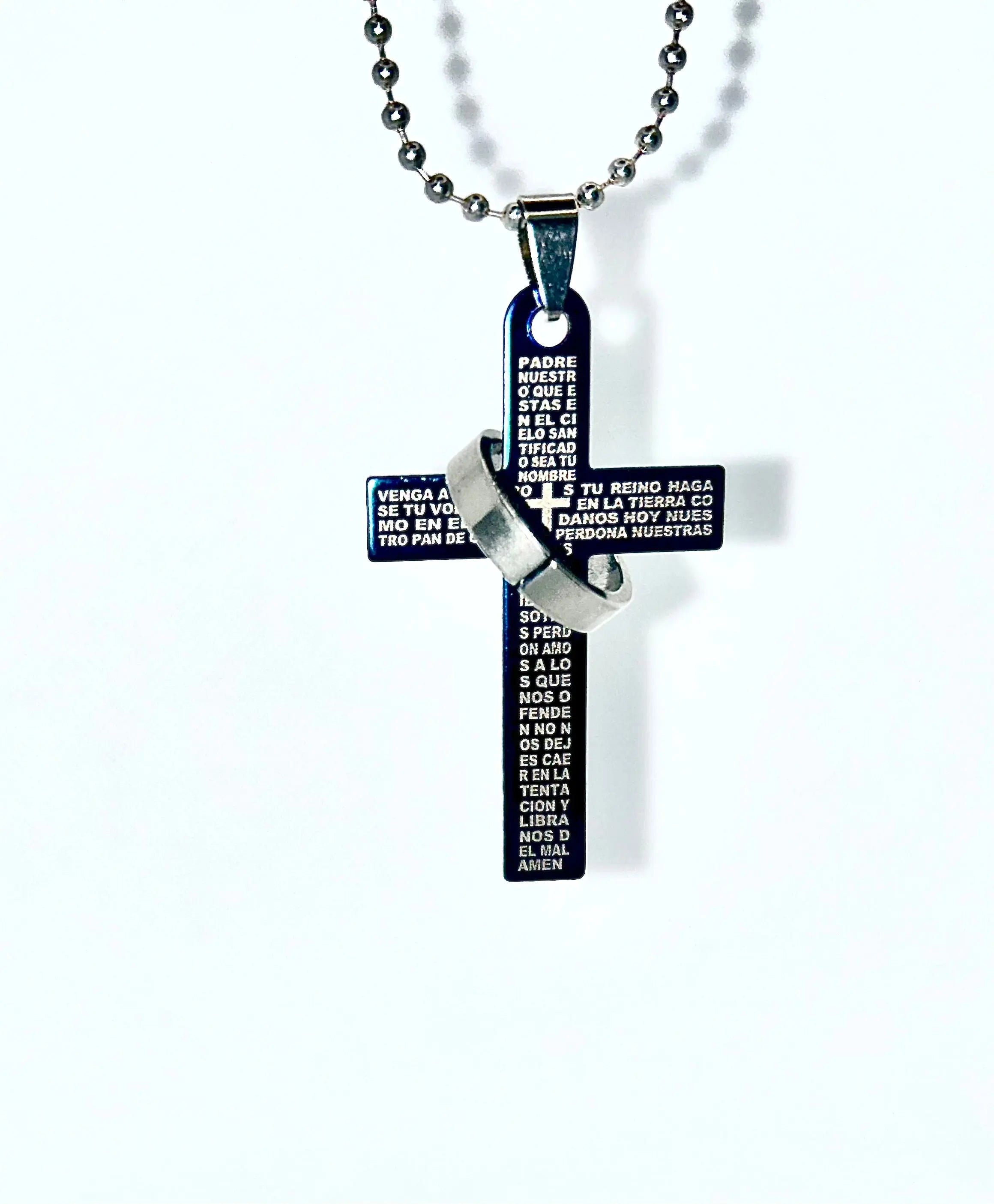 Lord’s Prayer en español and English stainless steel Trust Media 365 Blue Jewlery 9.99
