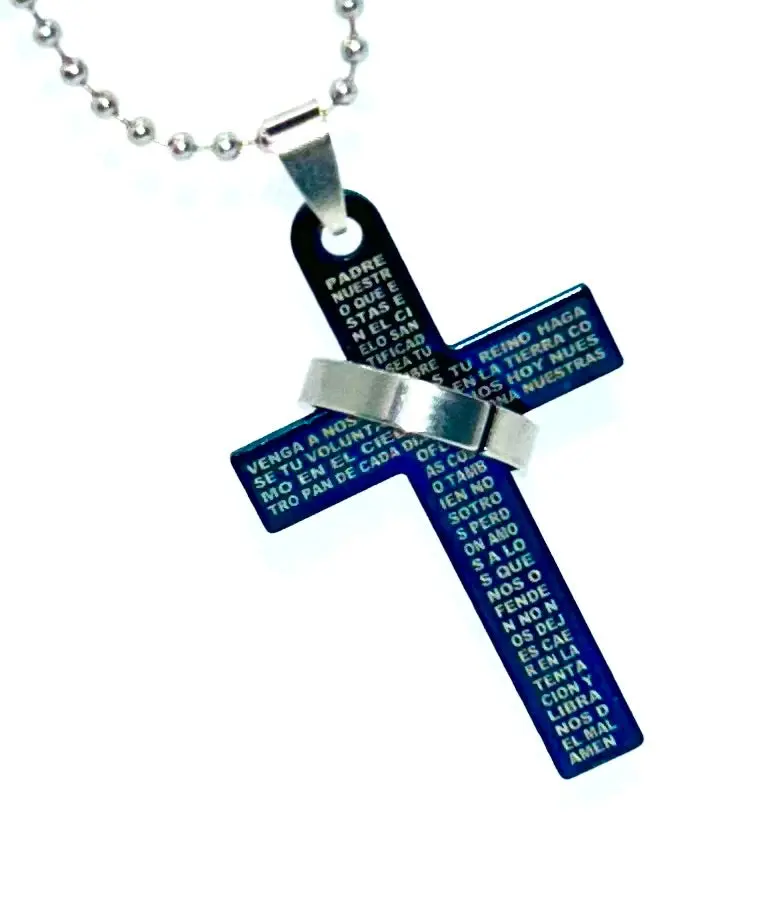 Lord’s Prayer en español and English stainless steel Trust Media 365 Jewlery