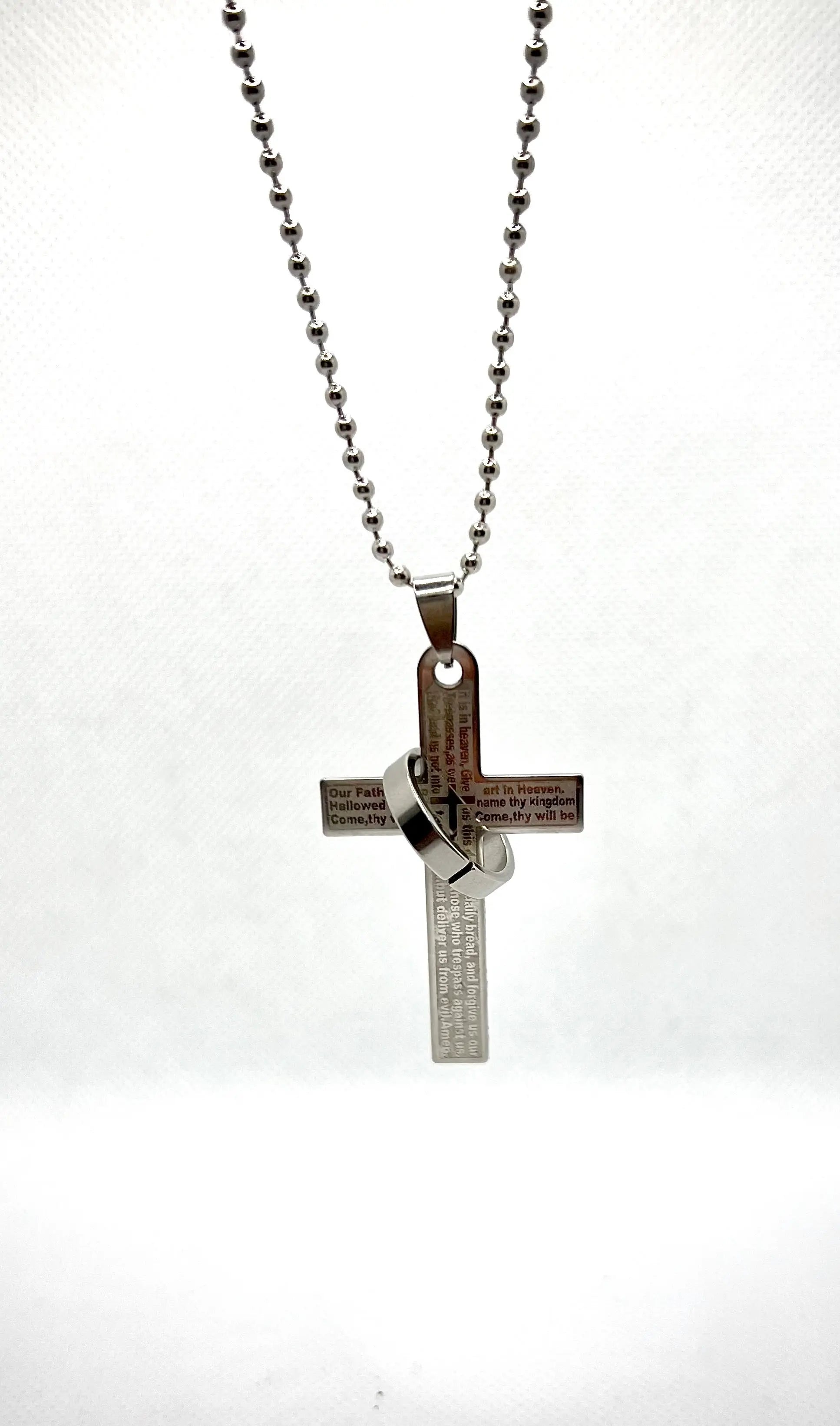 Lord’s Prayer en español and English stainless steel Trust Media 365 Jewlery