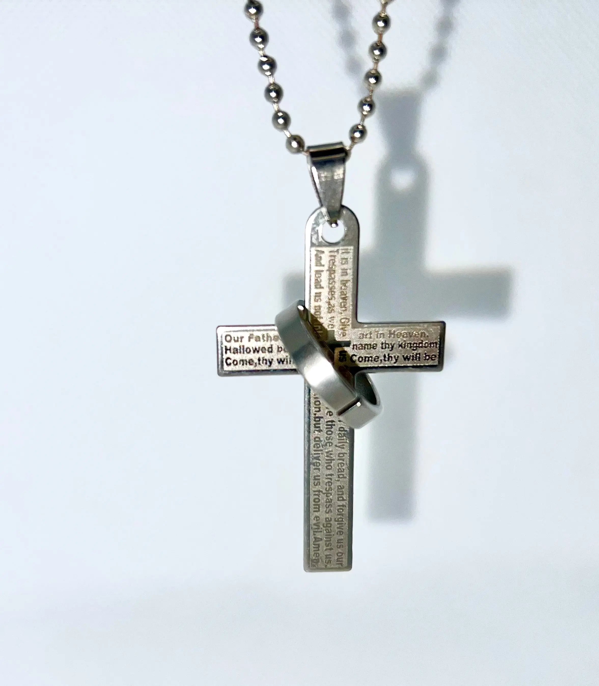 Lord’s Prayer en español and English stainless steel Trust Media 365 Silver Jewlery 9.99